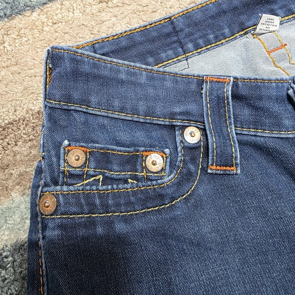 True Religion Curvy Skinny Jeans Womens 26 Dark Wash Made USA